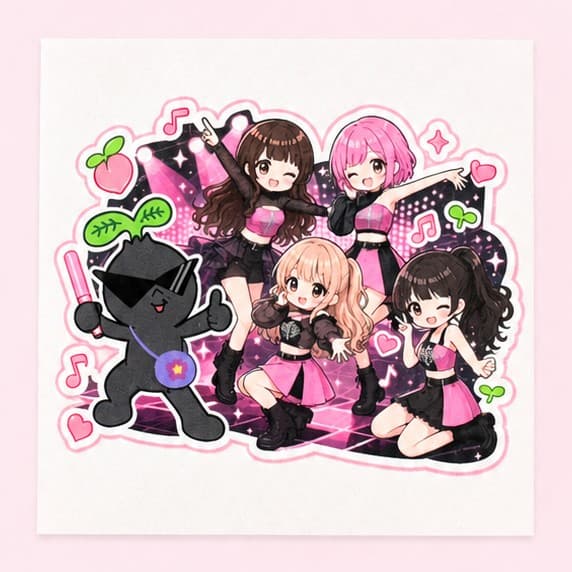 ステッカー(もも娘×悪タネちゃんライブ)
